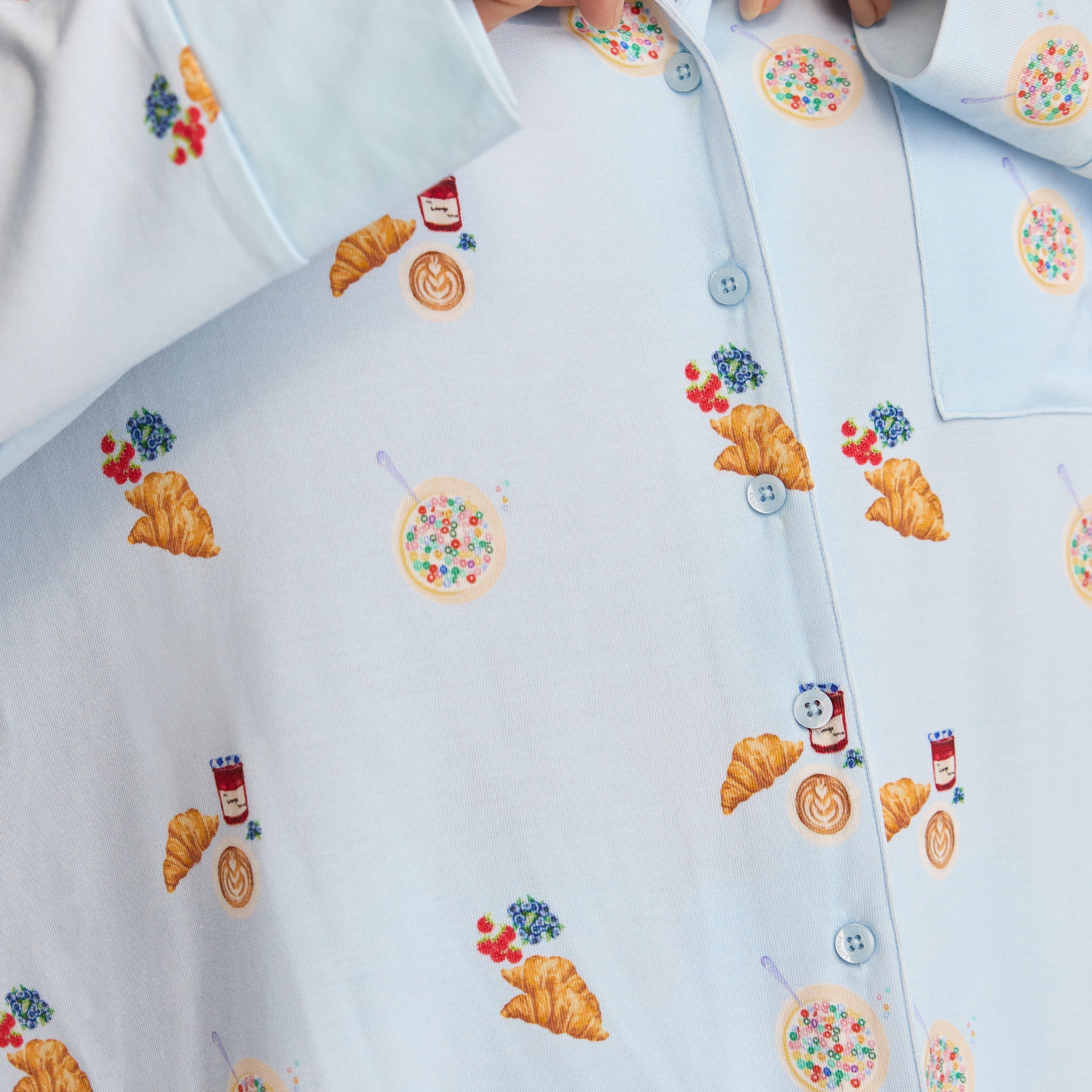 Soft & Breathable Modal Pajama Shirt for Women - Light Blue Sleepwear for Comfortable Nights | Perfect for Lounging, Sleeping & Relaxing at Home