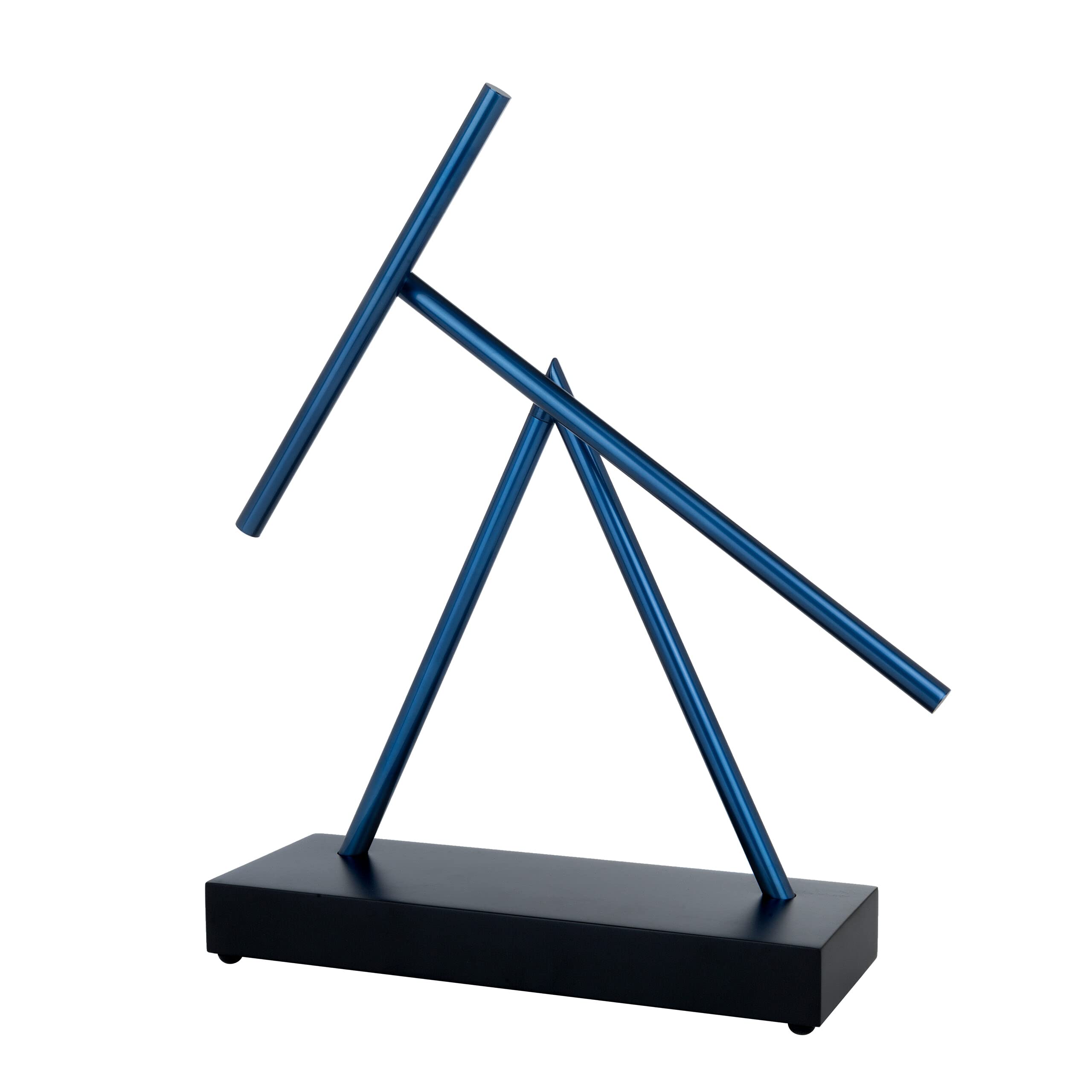 Kinetic Energy Sculpture - Original Full Size Version in Black & Blue | Modern Home & Office Decor | Unique Kinetic Art for Living Room, Bedroom, or Workspace