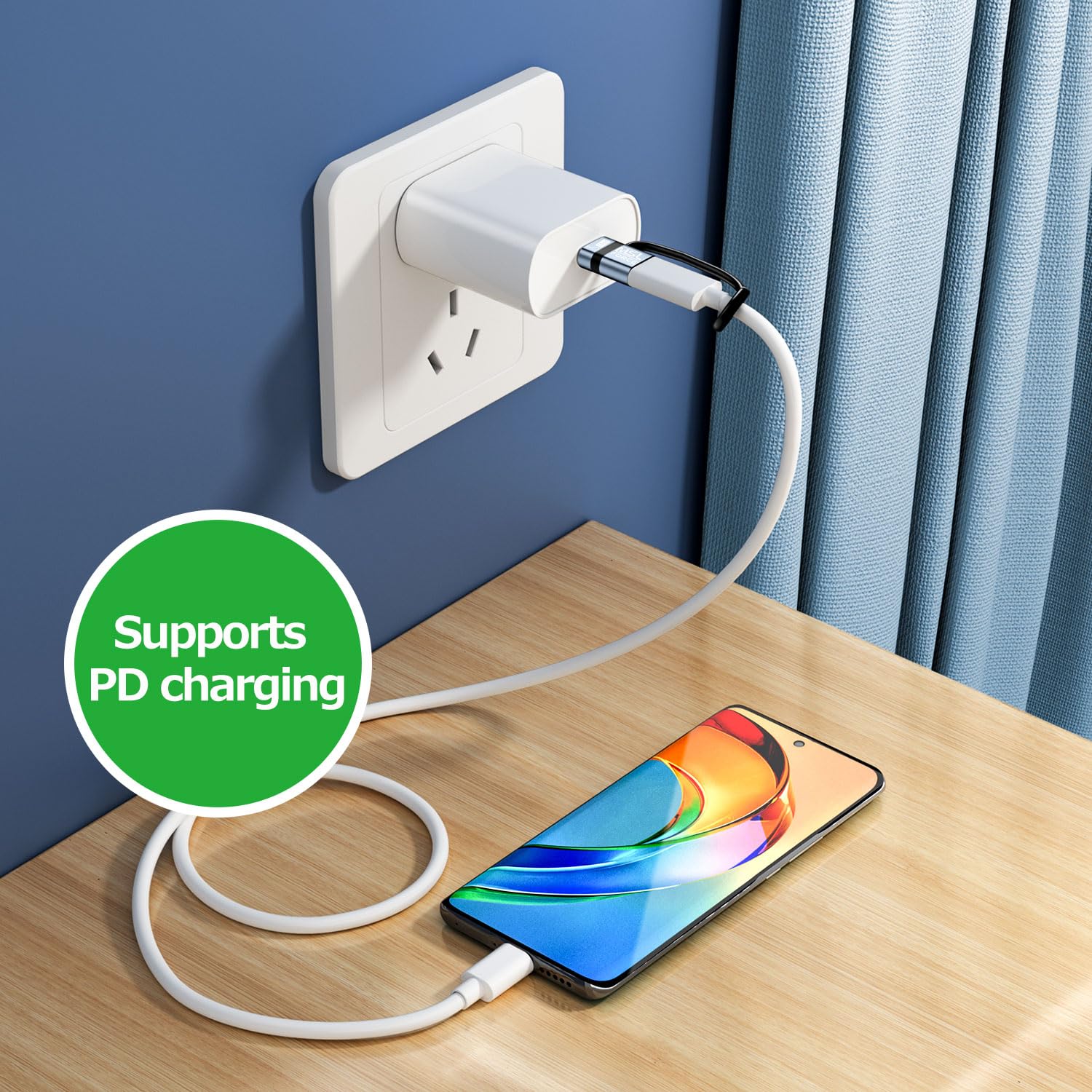 USB-C to USB Adapter 2-Pack - OTG Charger for iPhone 16/15/14, iPad & Apple Watch - Home & Travel Use