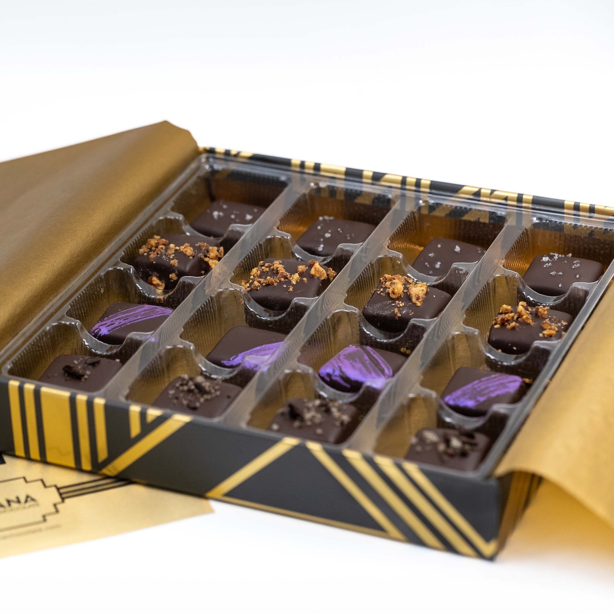 Mayana Chocolate Luxury Caramels Gift Box - 16 Piece Assorted Gourmet Caramel Chocolates - Perfect for Holidays, Birthdays & Corporate Gifts