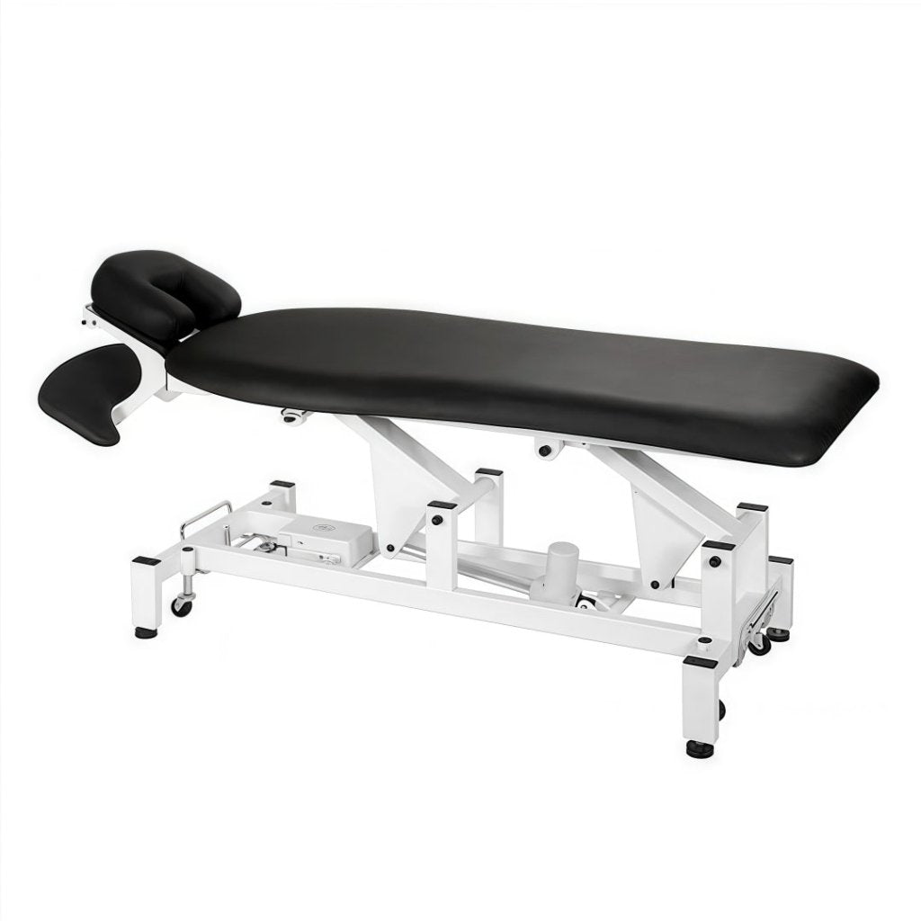 Silverfox Flat 1 Motor Electric Massage Bed - Professional Physiotherapy Treatment Table 2212C for Pain Relief & Muscle Relaxation - Perfect for Home, Spa, and Chiropractic Clinics