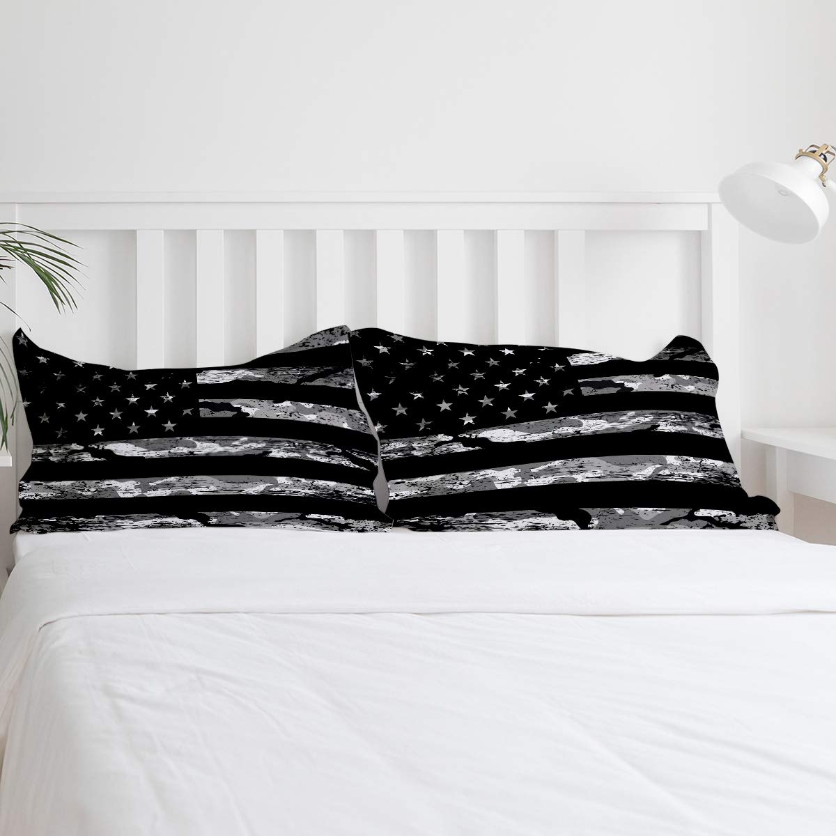 3 Piece Camo Duvet Cover Set Twin Size - Lightweight Soft Comforter Cover with 2 Pillow Shams | Patriotic US Flag Design Bedding for Boys Room, College Dorm & Military Themed Bedroom Decor