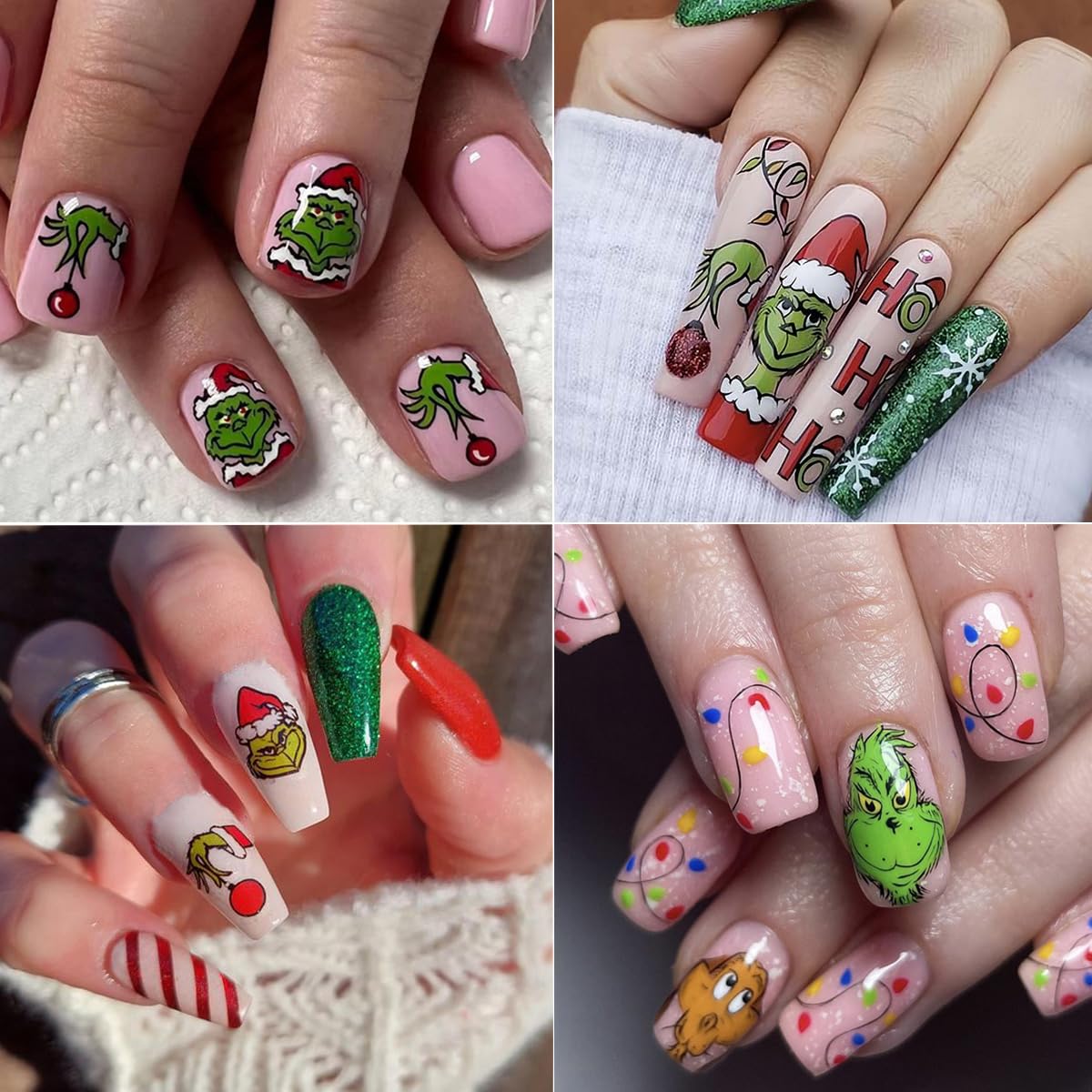 6 Sheets Christmas Nail Art Stickers - 3D Self-Adhesive Snowflake & Cute Cartoon Nail Decals for Women | Winter Holiday Manicure Supplies & Decorations | Perfect for Xmas Parties, Gift Giving & Festive Nail Designs