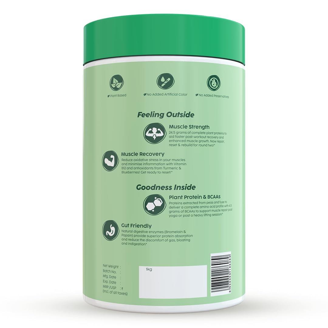 PLIX EVOLVE Performance Plant Protein Powder - Chocolate Flavor 1Kg for Muscle Gain & Recovery | Vegan Protein Drink with B12 Vitamin to Boost Immunity | No Added Sugar | Perfect for Post-Workout & Healthy Lifestyle
