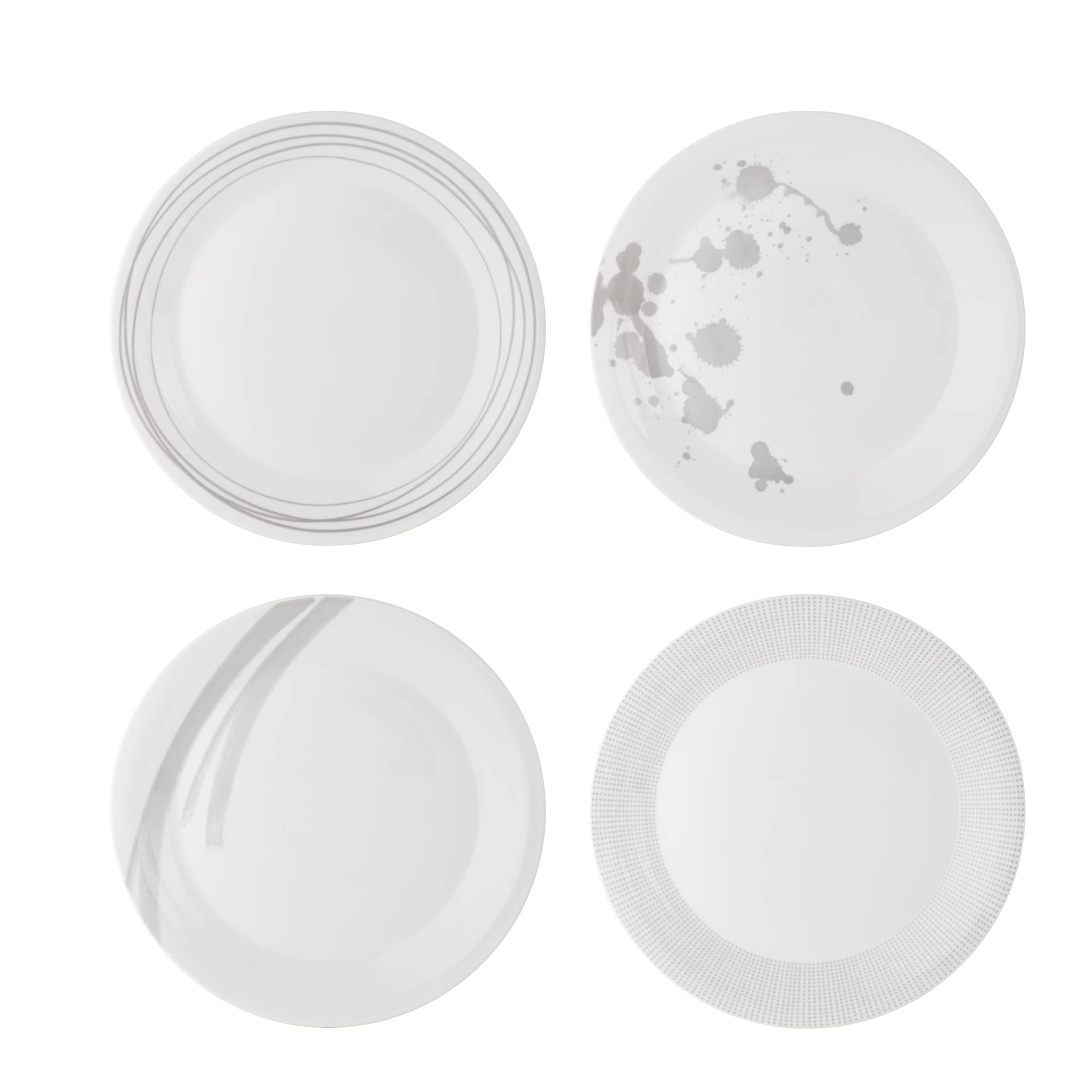 Royal Doulton Pacific Stone 11-Inch Dinner Plates Set of 4 - Elegant Stoneware Dinnerware for Everyday Use & Formal Dining - Microwave & Dishwasher Safe