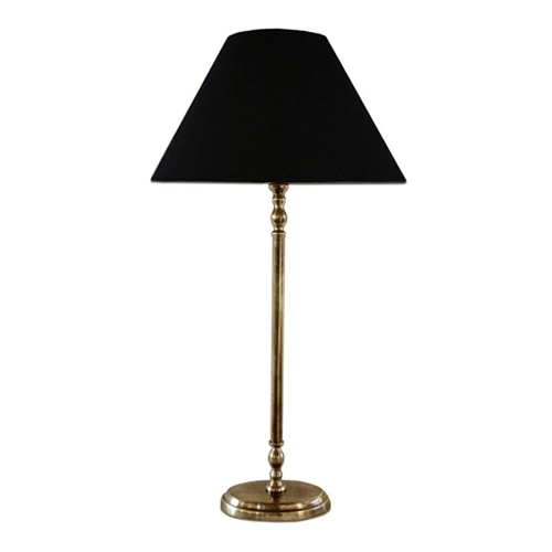 Lyon Oval Tall Lamp with Shade in Antique Brass - Elegant Vintage Lighting for Living Room, Bedroom, or Office Decor