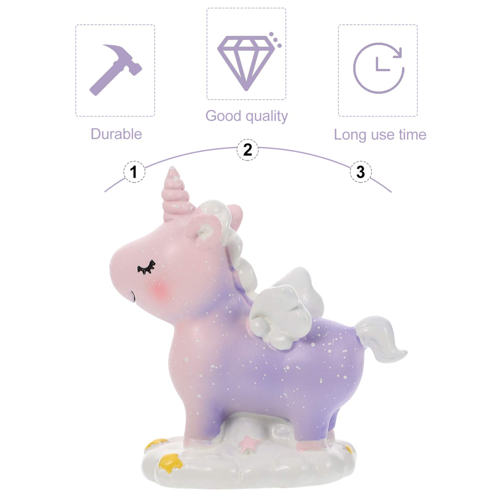 Cartoon Unicorn Cake Topper - Birthday Party Cake Decoration Ornaments, Unicorn Cake Accessories for Kids Birthday, Baby Shower & Wedding Celebrations