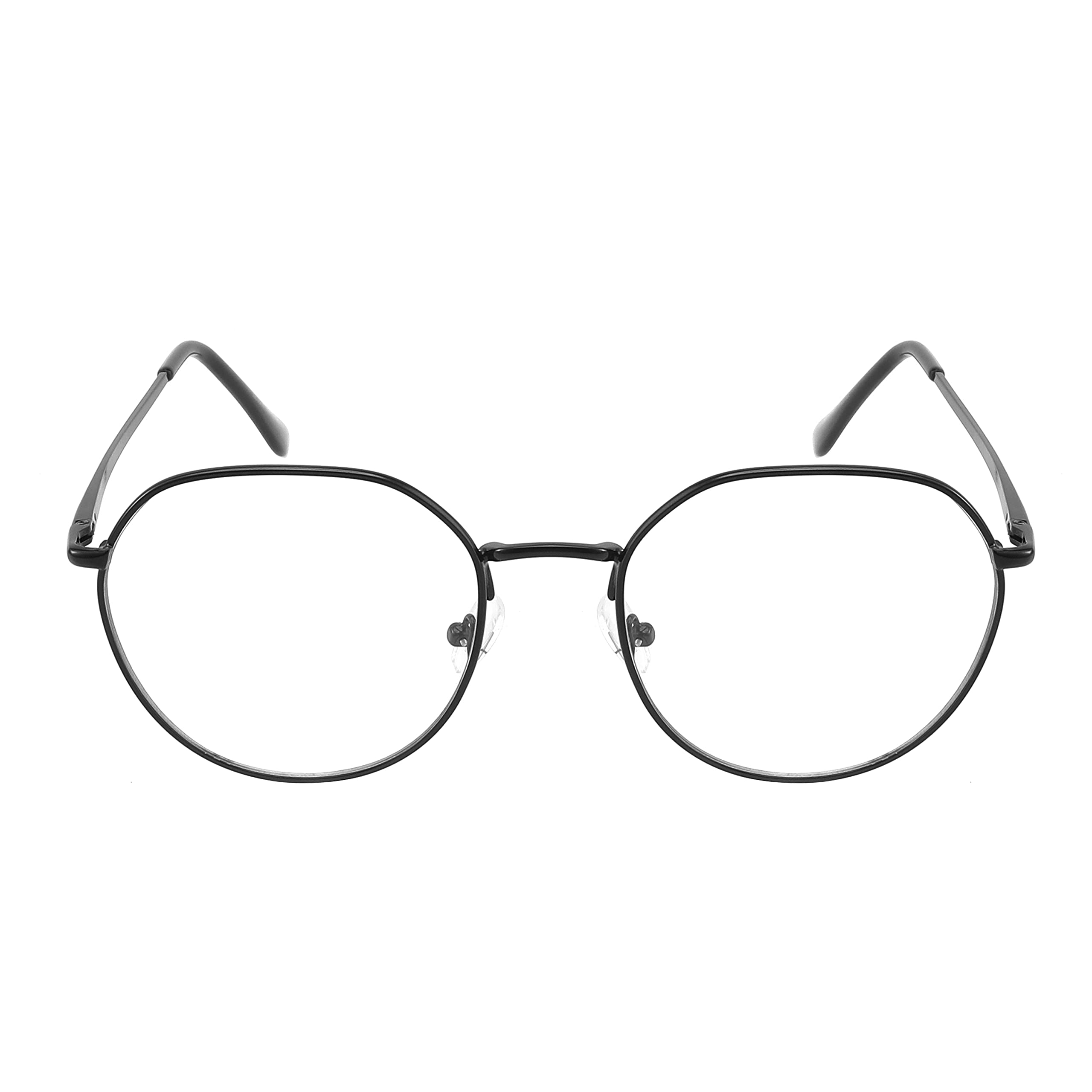 Blue Light Blocking Glasses - Round Anti Blue Ray Computer Eyewear for Men & Women - Reduce Eye Strain for Gaming, Office Work & Screen Time