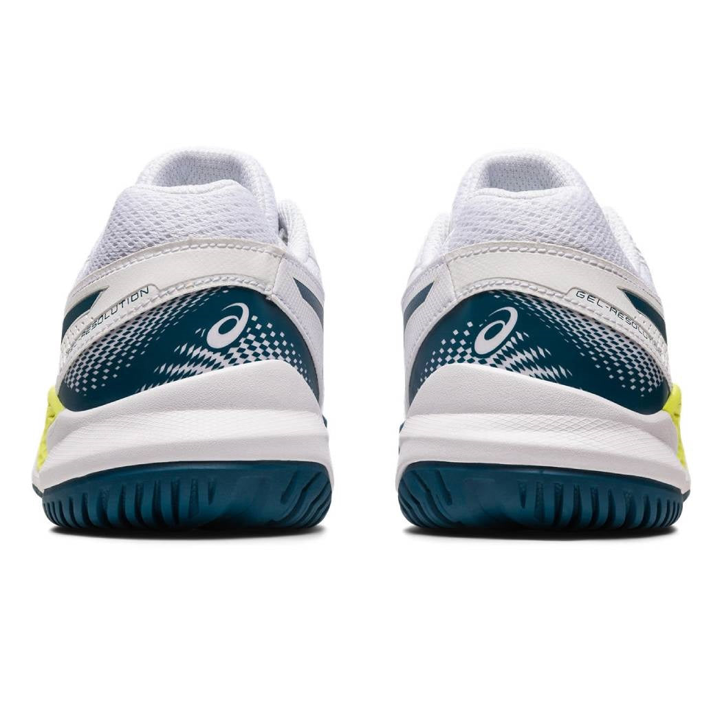 ASICS Gel Resolution 9 GS Junior Tennis Shoes for Kids - Lightweight & Supportive Court Sneakers (White/Blue) - Perfect for Junior Tennis Training & Matches
