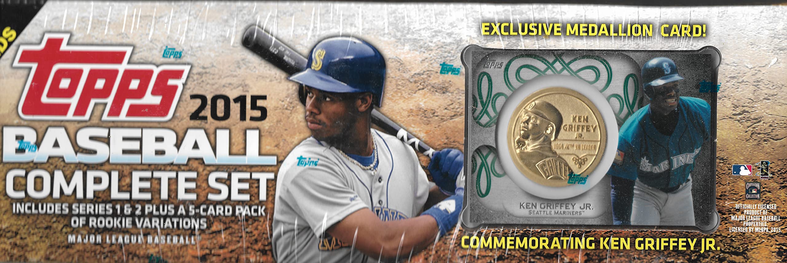2015 Topps Baseball Card Factory Sealed Complete Set - 700 Cards with Ken Griffey Jr. Commemorative Medallion | Perfect for Collectors, Investors & Baseball Fans | Great Gift for Sports Enthusiasts & Memorabilia Lovers