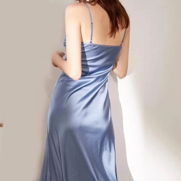 Khloe Midi Satin Dress for Women - Elegant Party & Evening Wear - Perfect for Weddings, Cocktails & Special Occasions