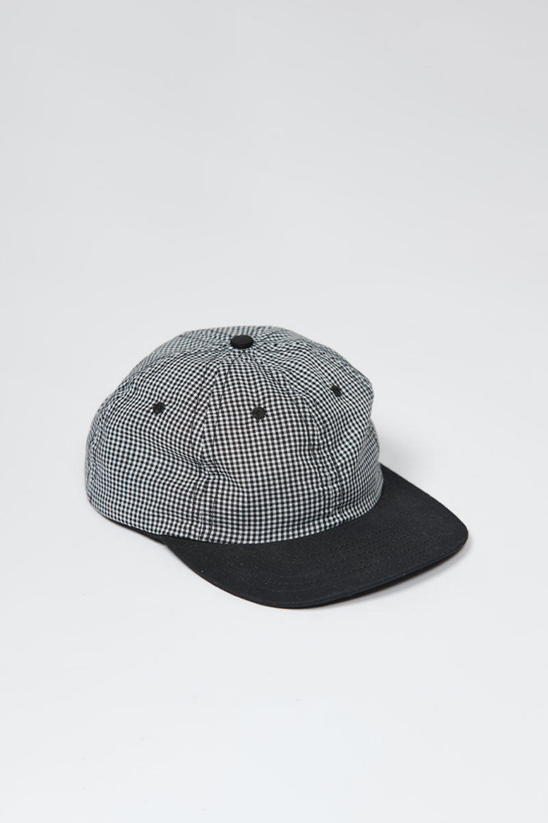 Lite Year Six Panel Gingham Cap - Black | Stylish Cotton Baseball Hat for Men & Women | Perfect for Outdoor Activities, Sports & Casual Wear