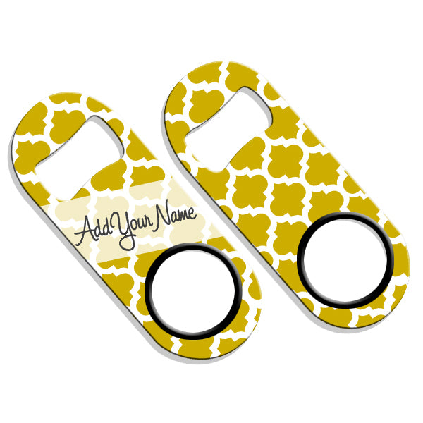 Personalized Mini Bottle Opener with Moroccan Patterns - Unique Gift for Weddings, Parties & Travel Accessories