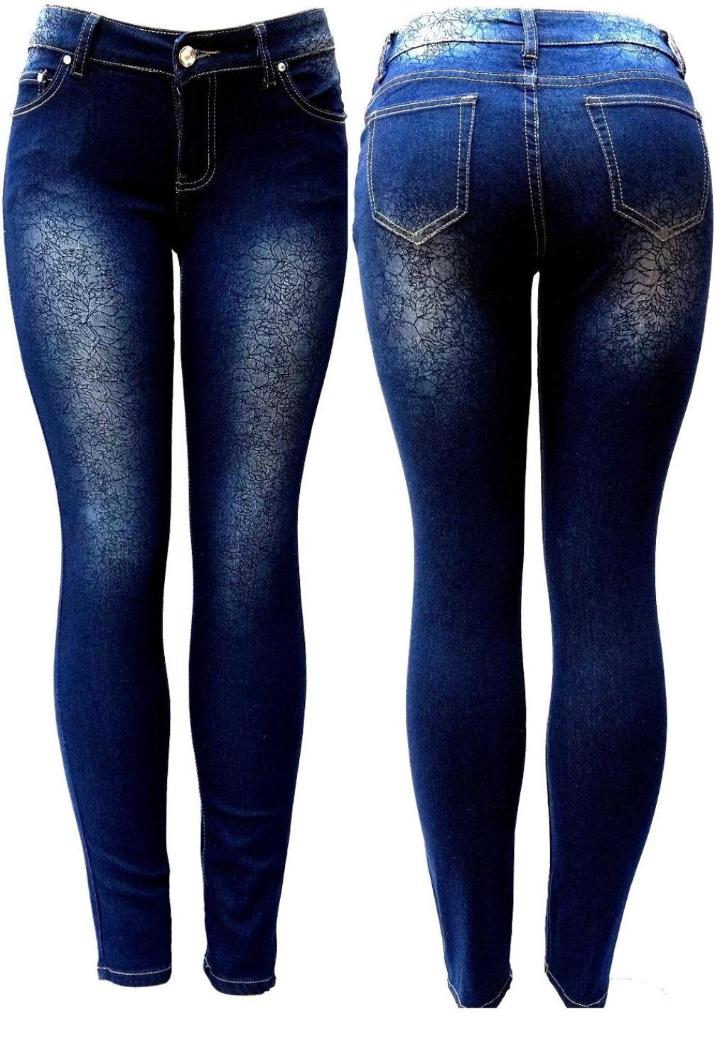 Masoi 1826 Premium Women's Skinny Stretch Jeans - Dark Blue Denim Pants for Casual Wear & Everyday Comfort | Perfect for Work, Dating & Weekend Outfits