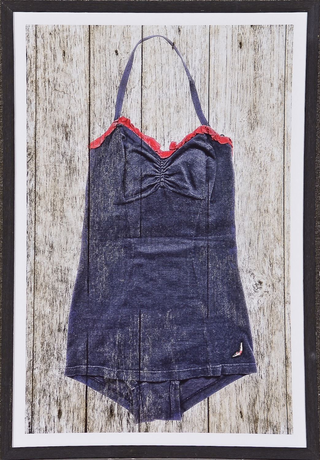 Vintage Hers Swimsuit Framed Wall Art with Glass - Retro Beach Decor for Bathroom, Bedroom & Living Room - Limited Edition (Only 1 Left)