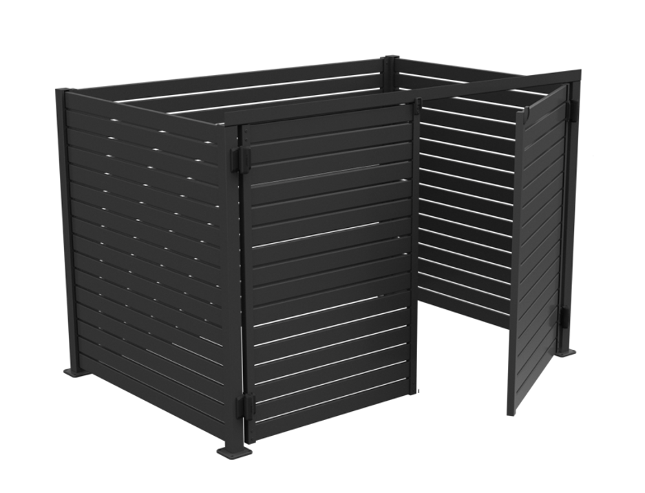Aluminum Wheelie Bin Storage Enclosure Without Lid - Durable Outdoor Trash Can Cover - Custom Size & Color Options for Backyard, Garden & Garage Organization