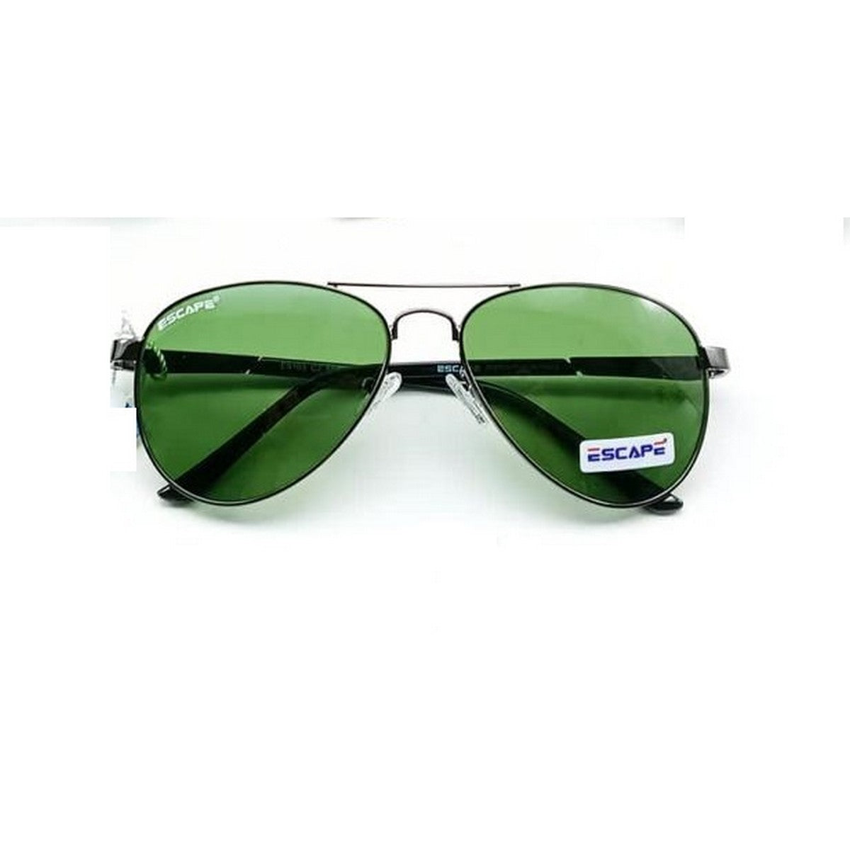 Stylish Black Sunglasses with Green Glass Lenses - UV Protection & Polarized for Outdoor Activities, Driving, and Beach Vacations