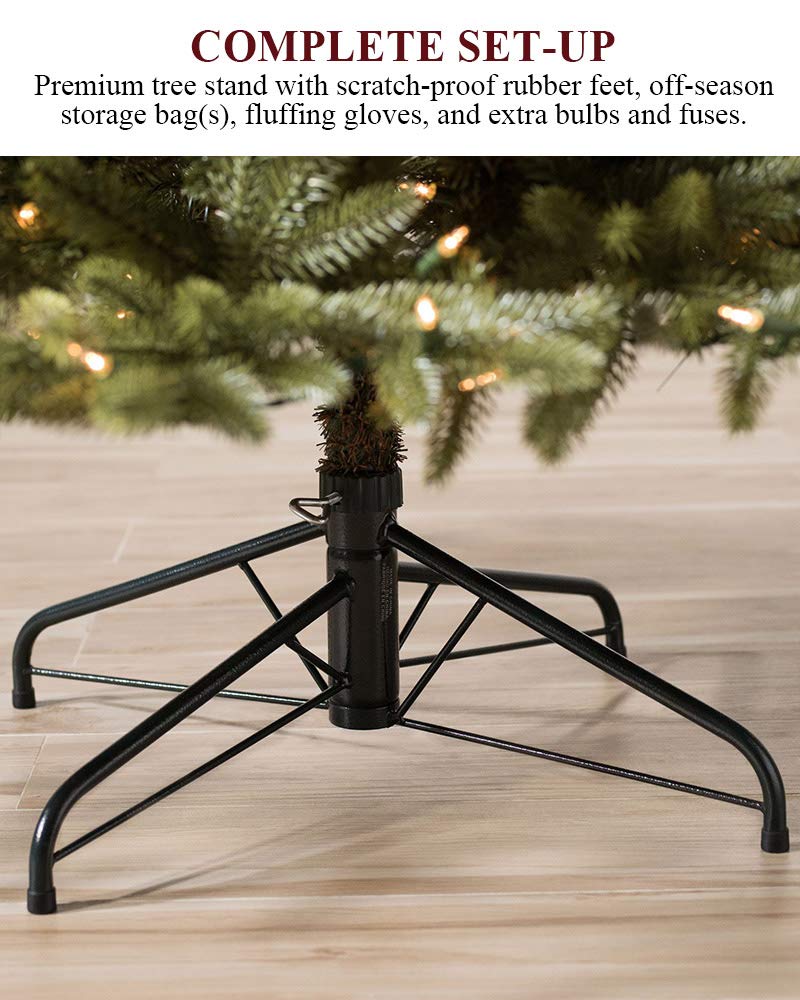 Balsam Hill 6.5ft Pre-Lit Stratford Spruce Artificial Christmas Tree with LED Clear Lights - Perfect for Holiday Home Decor & Festive Celebrations