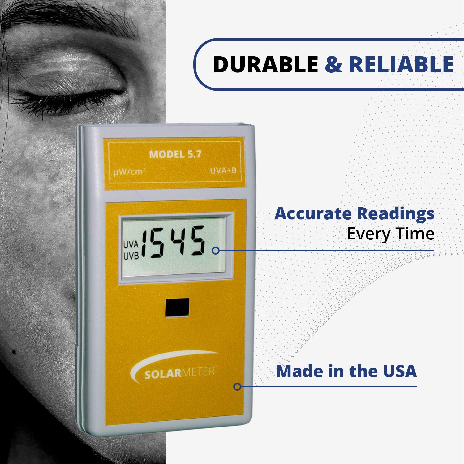**5.7 Sensitive UVA & UVB UV Light Meter – Handheld Digital Radiometer for Measuring Ultraviolet Light (0-1999 μW/cm²) – USA Made – Ideal for Sunlight, Tanning Beds & UV Lamp Testing**