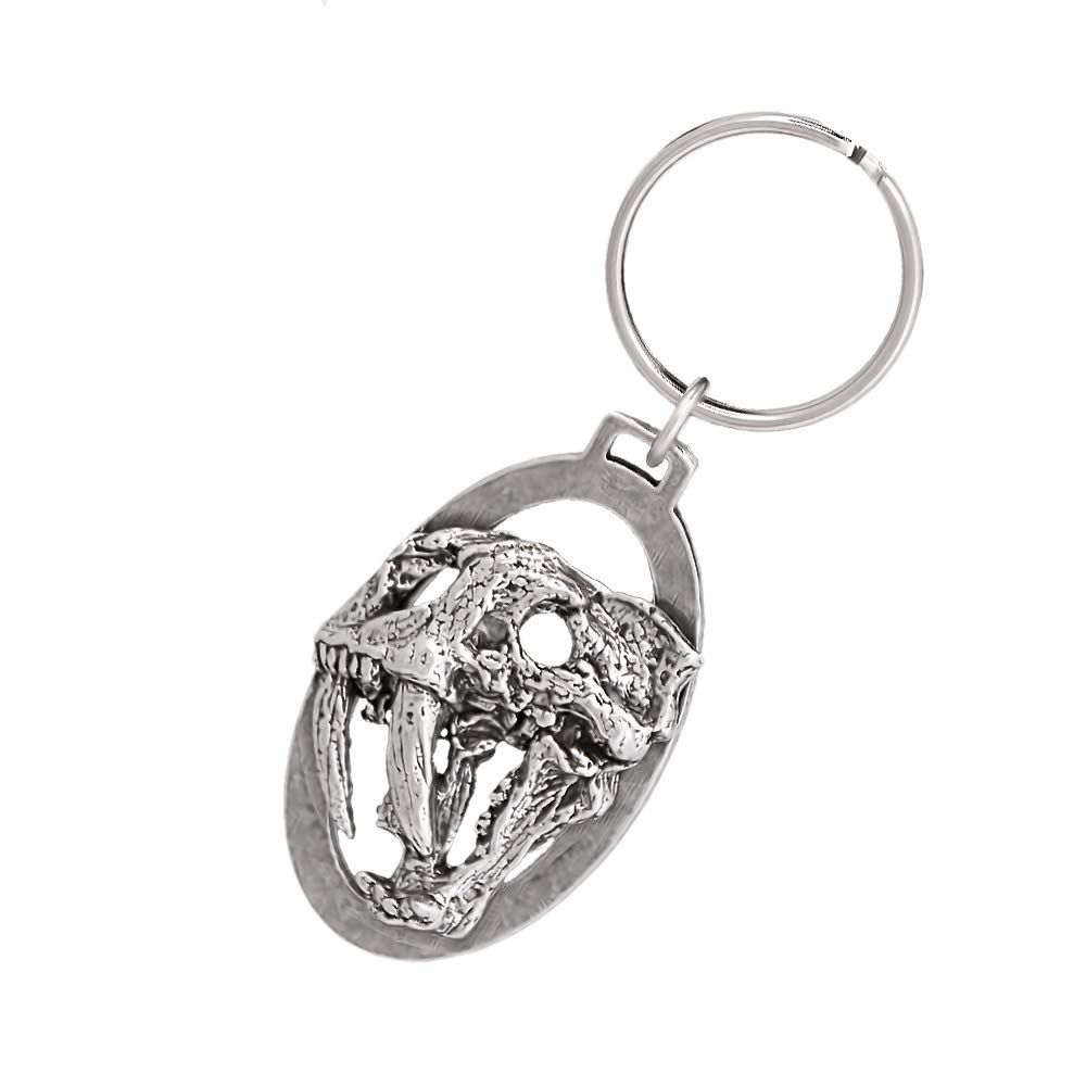 Saber Tooth Cat Skull Keychain - 2