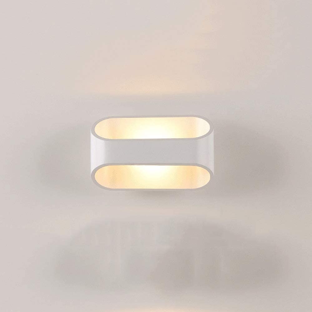 Modern Aluminum LED Wall Sconce - 3W Warm White Up/Down Wall Wash Light for Living Room, Bedroom & Hallway - Indoor Metal Wall Lamp (110V-240V) | Perfect for Ambient Lighting in Home Decor & Commercial Spaces