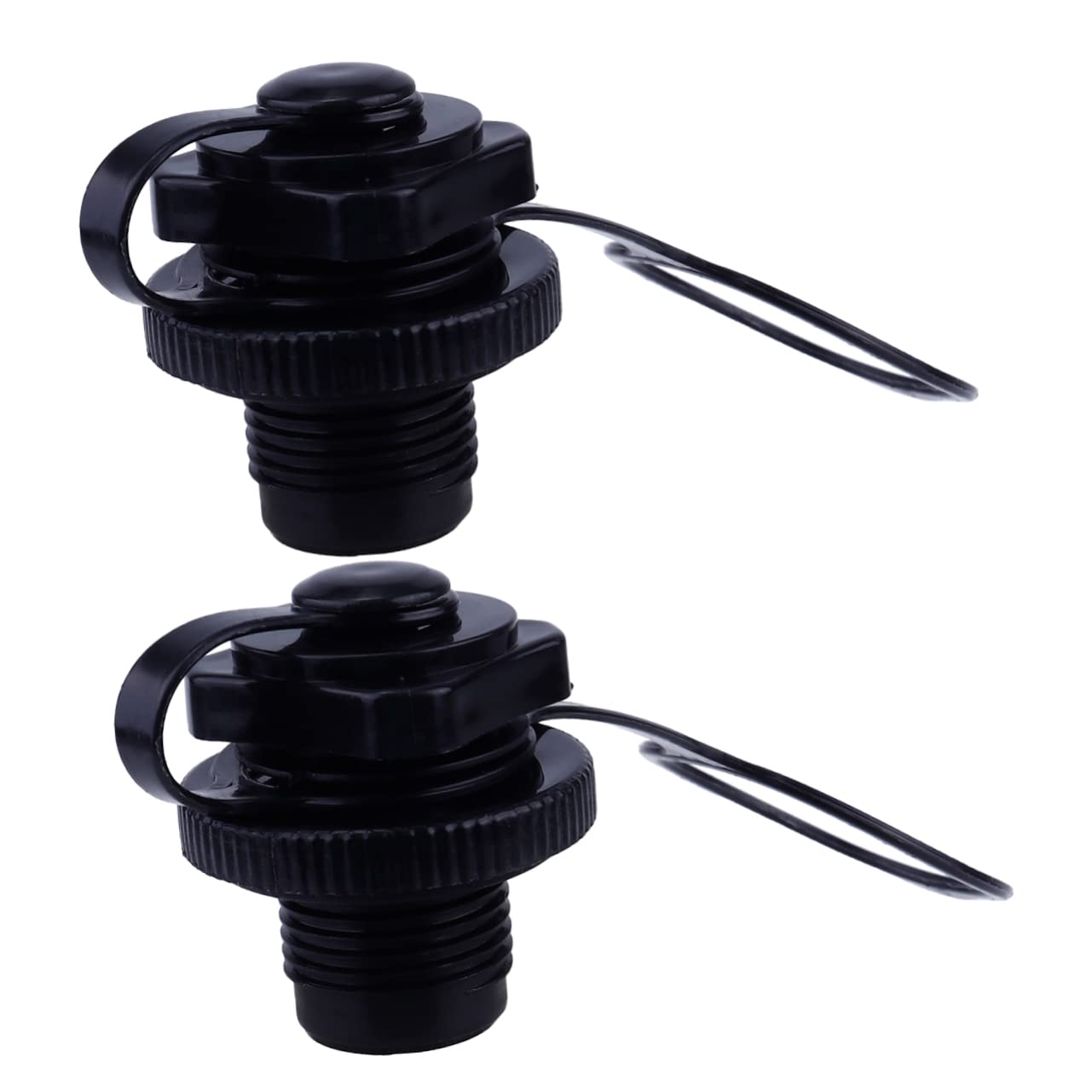 BESPORTBLE 2PCS Air Mattress Valve Replacement Caps - Secure Screw Plugs for Inflatable Pool Floats, Water Rafts, Beach Toys & Camping Accessories