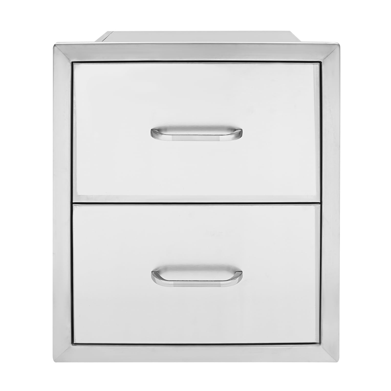 Stainless Steel BBQ Island Drawers with Recessed Handle - Flush Mount Outdoor Kitchen Drawers for Patio Grill Station (18