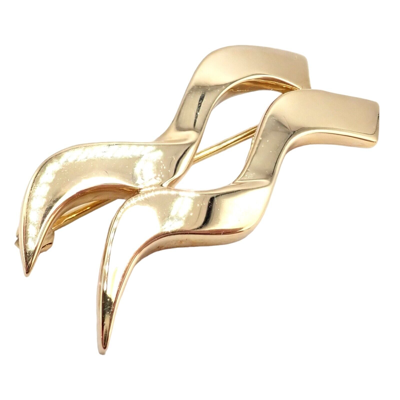 Authentic Tiffany & Co 18k Yellow Gold Picasso Zodiac Aquarius Brooch Pin - Elegant Jewelry Gift for Women, Perfect for Special Occasions & Collectors