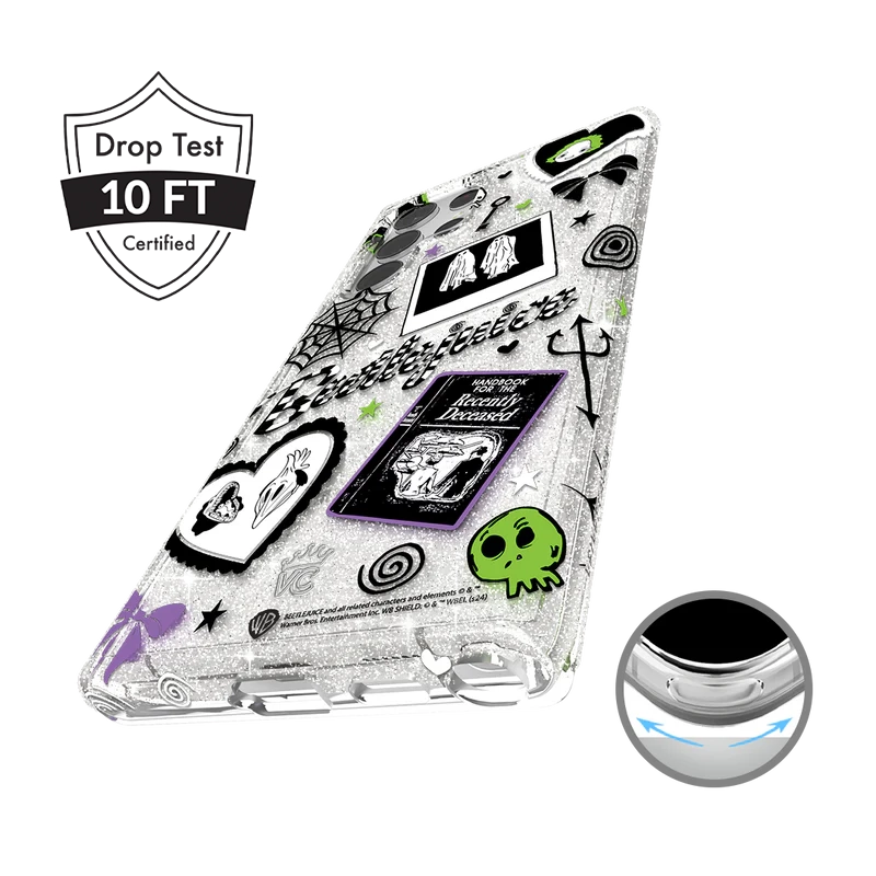 Beetlejuice Ghost with the Most Samsung Phone Case - Trendy Movie Character Protective Cover for Galaxy S23/S22/S21 - Perfect for Halloween, Cosplay & Movie Fans