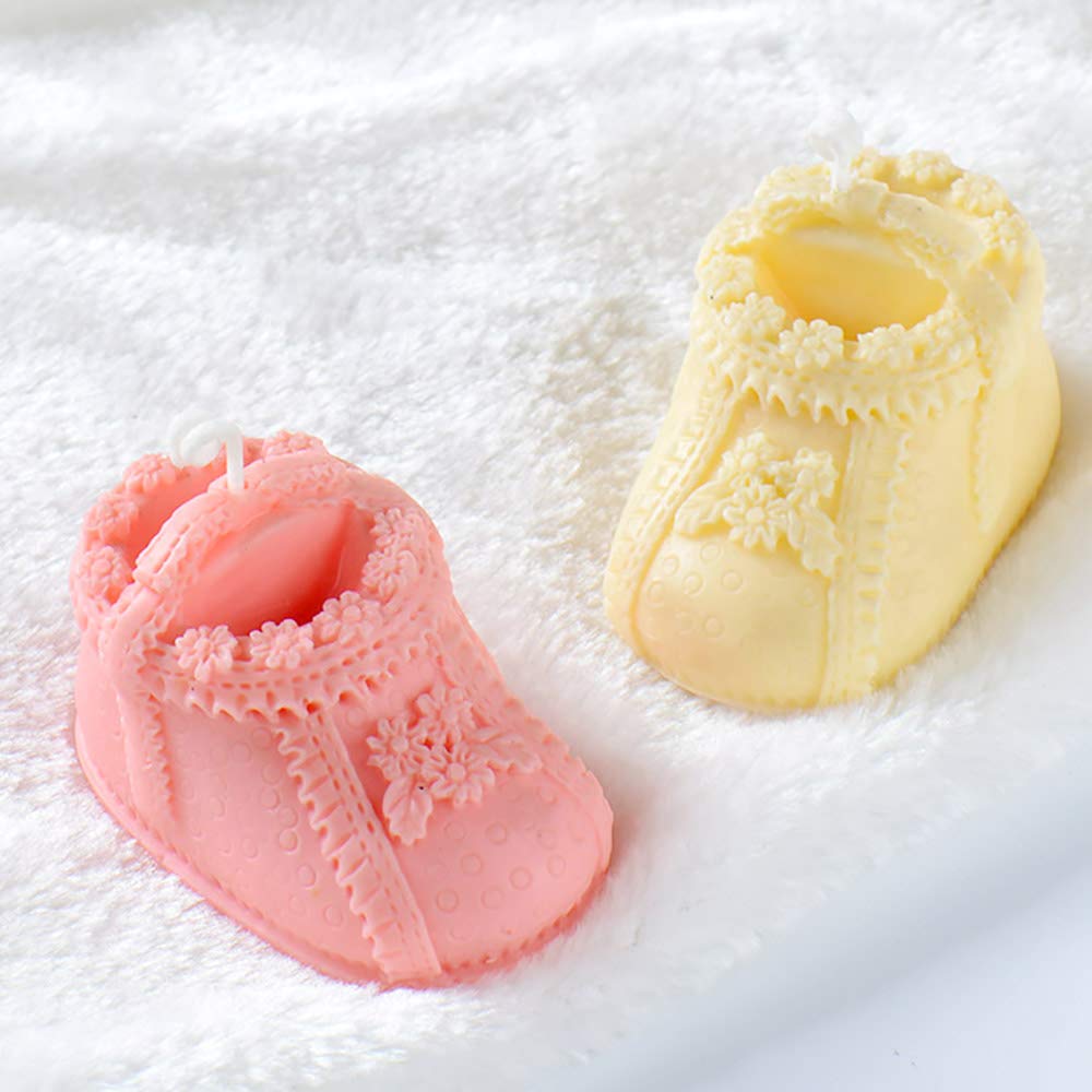 DIY Baby Shoe Shaped Silicone Candle Molds - Handmade Decorative Craft Tools for Candle Making, Soap Making, Resin Art & Home Decor