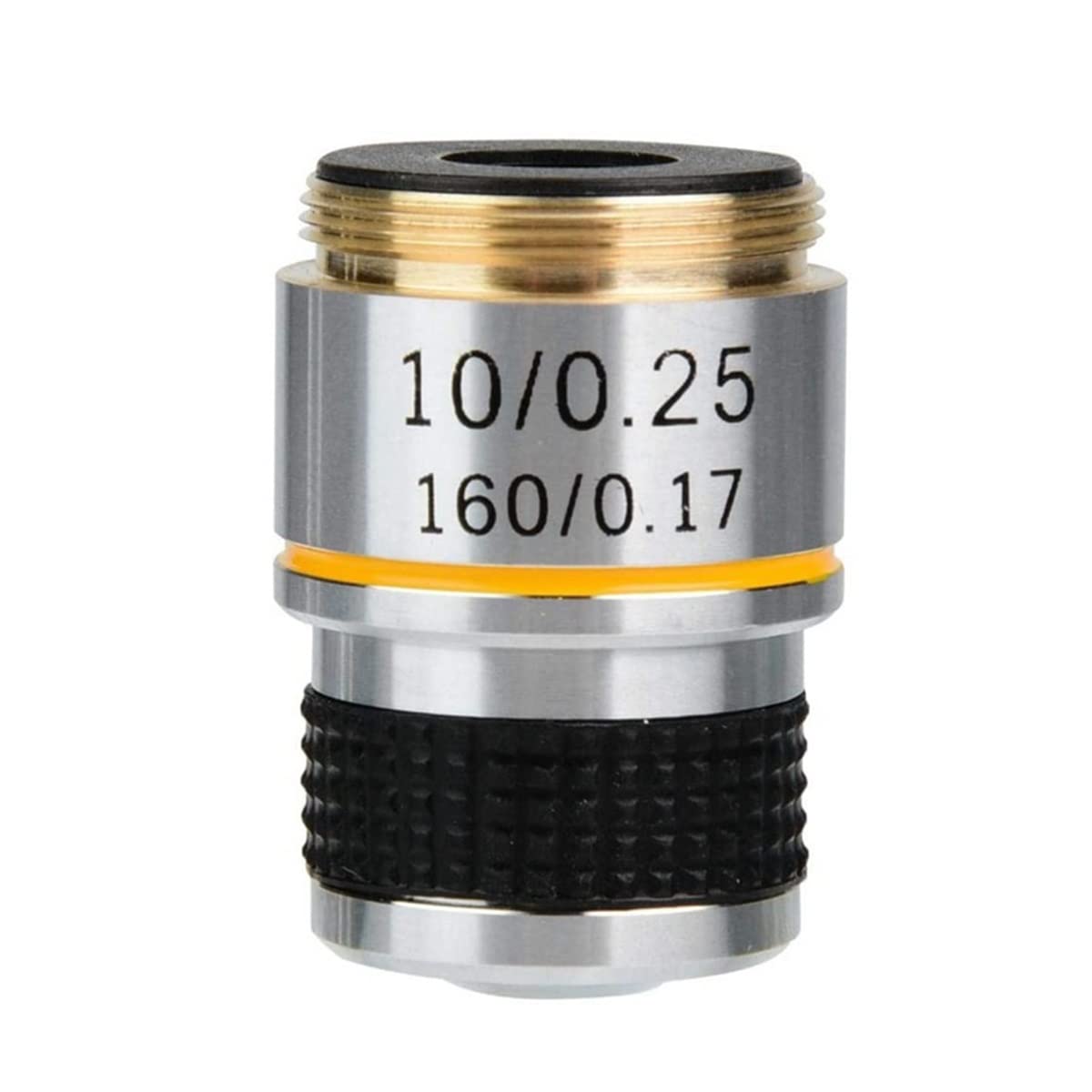 Premium 10X Objective Oil Lens for Biological Microscopes - Microscope Accessories Kit with 185 Slides (Silver) - Ideal for Lab Research, Education & Scientific Studies