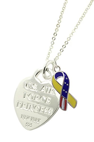 Sterling Silver Air Force Girlfriend Necklace - Personalized Military Gift for Her - Perfect for Anniversaries, Birthdays & Long Distance Relationships