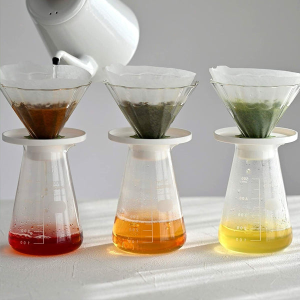 Hario CHA CHA Bouquet Server Set - Japanese Glass Tea Set with Stainless Steel Filter - Perfect for Iced Tea, Cold Brew & Herbal Infusions - Elegant Tea Serving for Home, Cafe & Office
