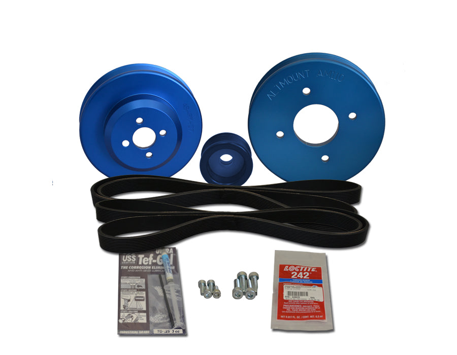 Yanmar Serpentine Pulley Kit for 4JH2, TE, HTE, GTE, UTE Engines - 48 YSP 4JH E Replacement Part - Perfect for Marine & Industrial Applications