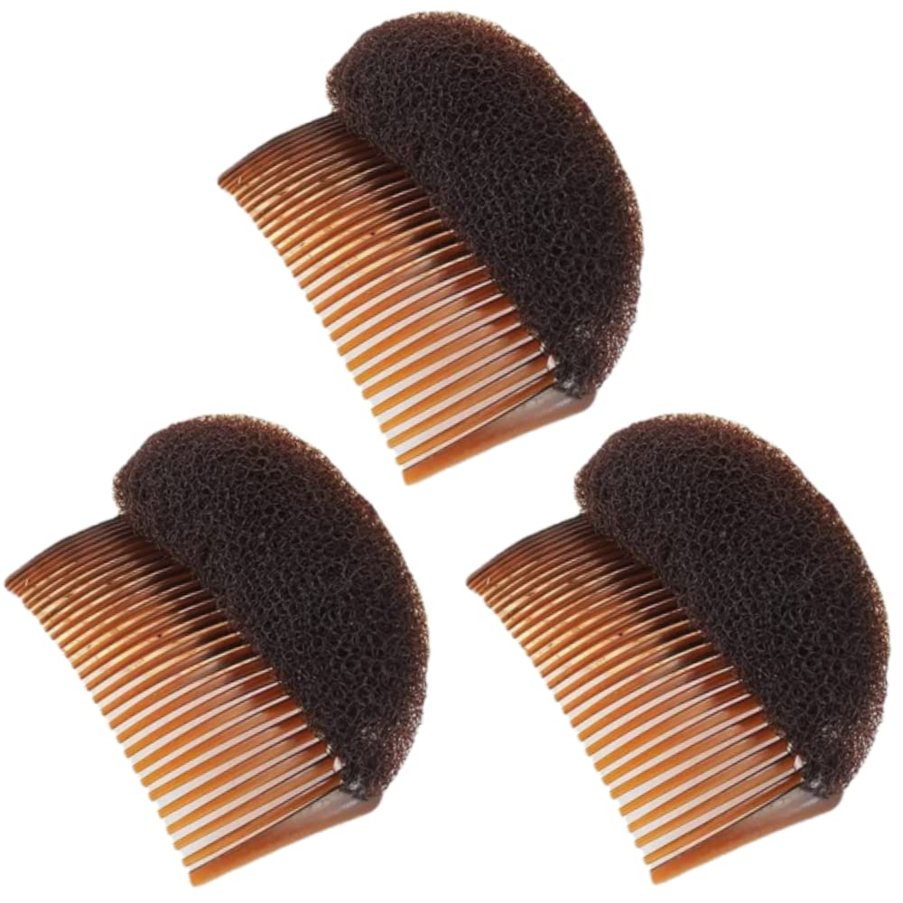 3 Pcs Hair Bump Insert Comb Sponge Foam Hair Base Styling Tool - Volumizing Hair Pads for Women's Party, Wedding & Special Occasions - Perfect for Updos, Ponytails & Formal Hairstyles