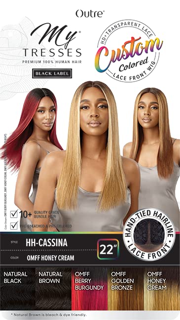 Outre Mytresses 100% Unprocessed Human Hair HD Lace Front Wig - CASSINA (Natural Brown) | Custom Colored, Breathable & Natural Looking | Perfect for Daily Wear, Cosplay & Special Occasions