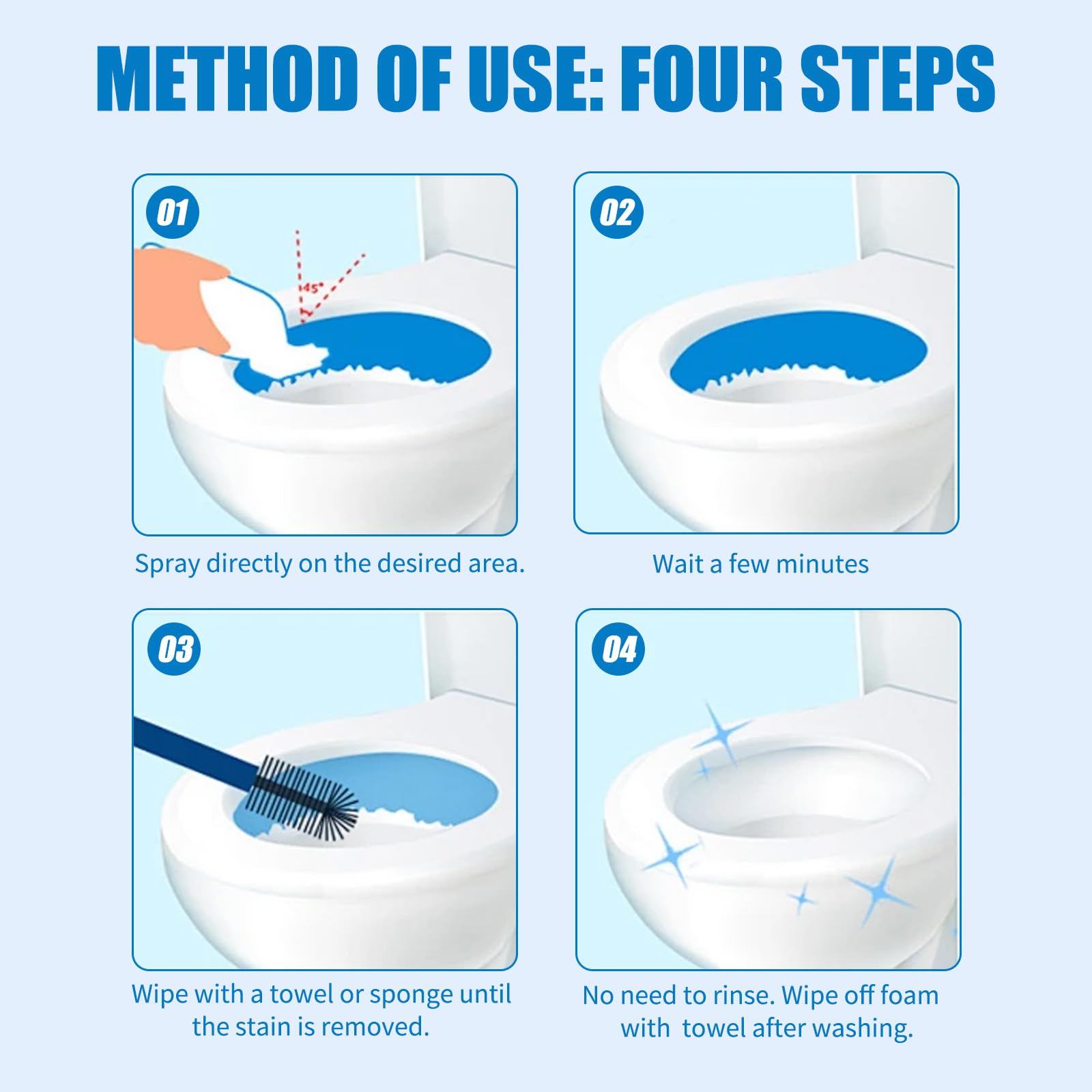 Powerful Bathroom Descaler Foam Cleaner Spray - Removes Stubborn Stains & Limescale - Multi-Purpose Bubble Cleaning Foam for Shower, Sink, Toilet & Tiles (2-Pack) - Ideal for Bathroom, Kitchen & Household Deep Cleaning