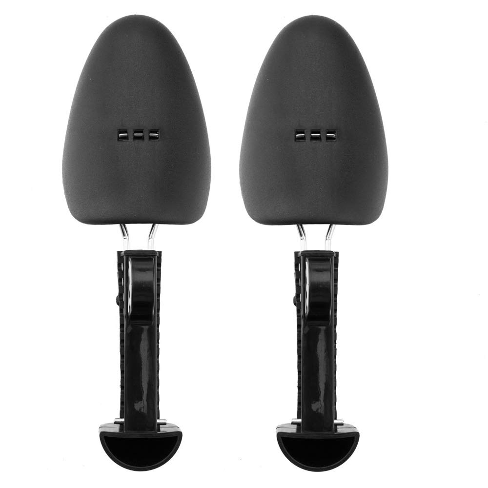 Adjustable Plastic Shoe Tree Stretchers for Men - Sneaker Shoe Trees with Length Adjustment (10-Pack, Black) | Travel Shoe Organizers & Sneaker Care for Daily Use, Storage & Shoe Maintenance