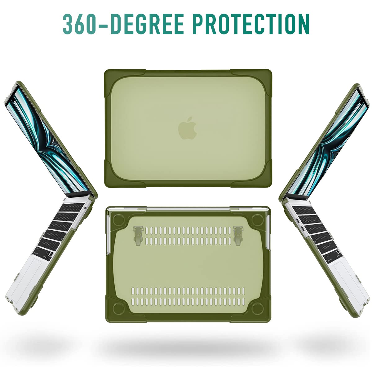 Durable Heavy Duty MacBook Pro 16 Inch Case 2019 (Model A2141) - Dual Layer Hard Shell Cover with Shock-Absorbing TPU Bumper for MacBook Pro 16