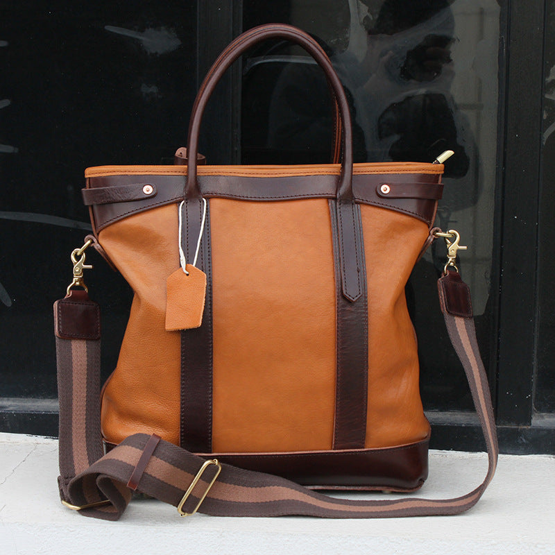 Premium Italian Leather Work Tote Bag for Women - Professional Office Briefcase & Laptop Bag - Stylish Business Handbag for Commuting, Meetings & Travel
