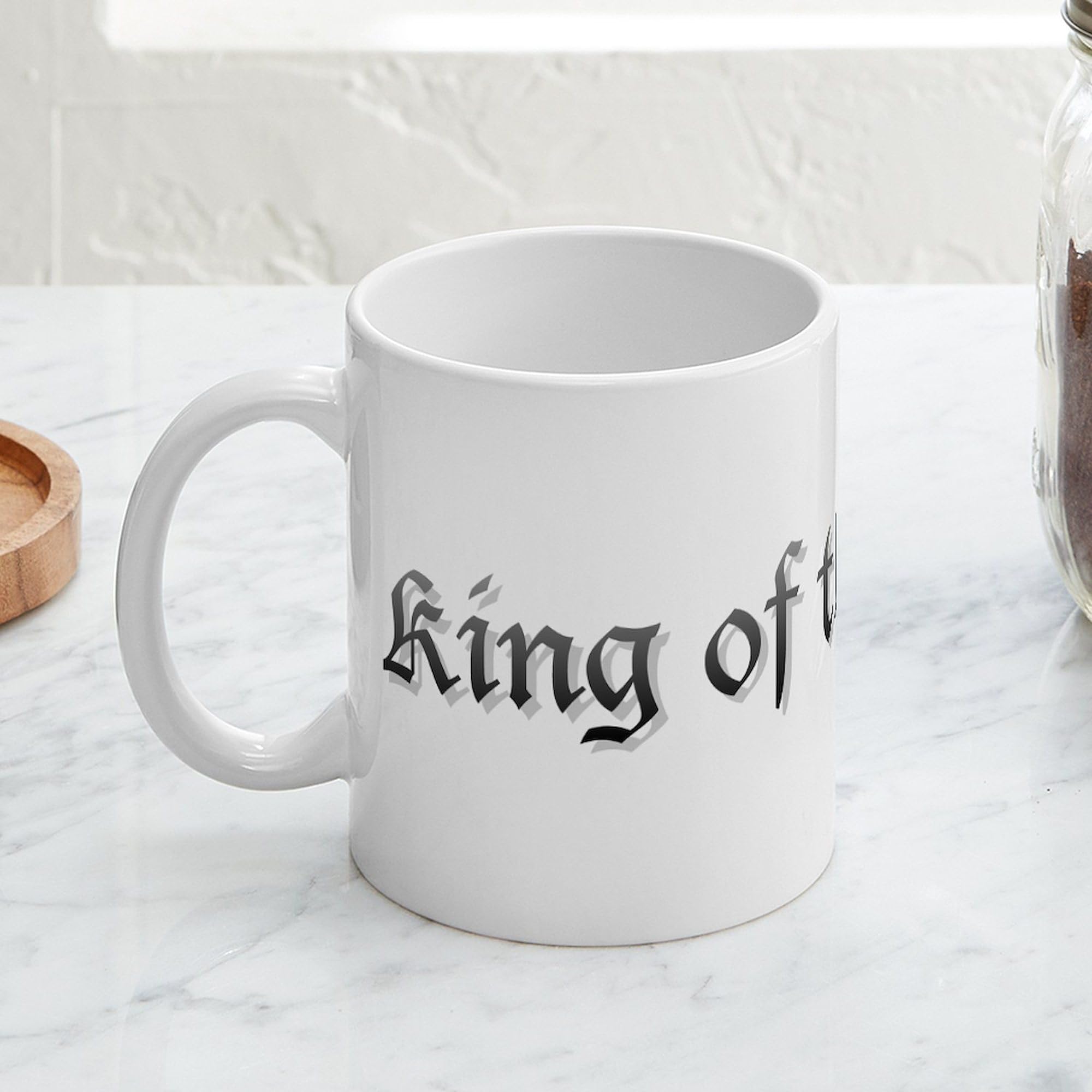 King Of The Castle Ceramic Coffee Mug - 11 oz (325 ml) Funny Novelty Cup for Office, Home & Gifts | Perfect for Tea, Hot Chocolate & Coffee Lovers