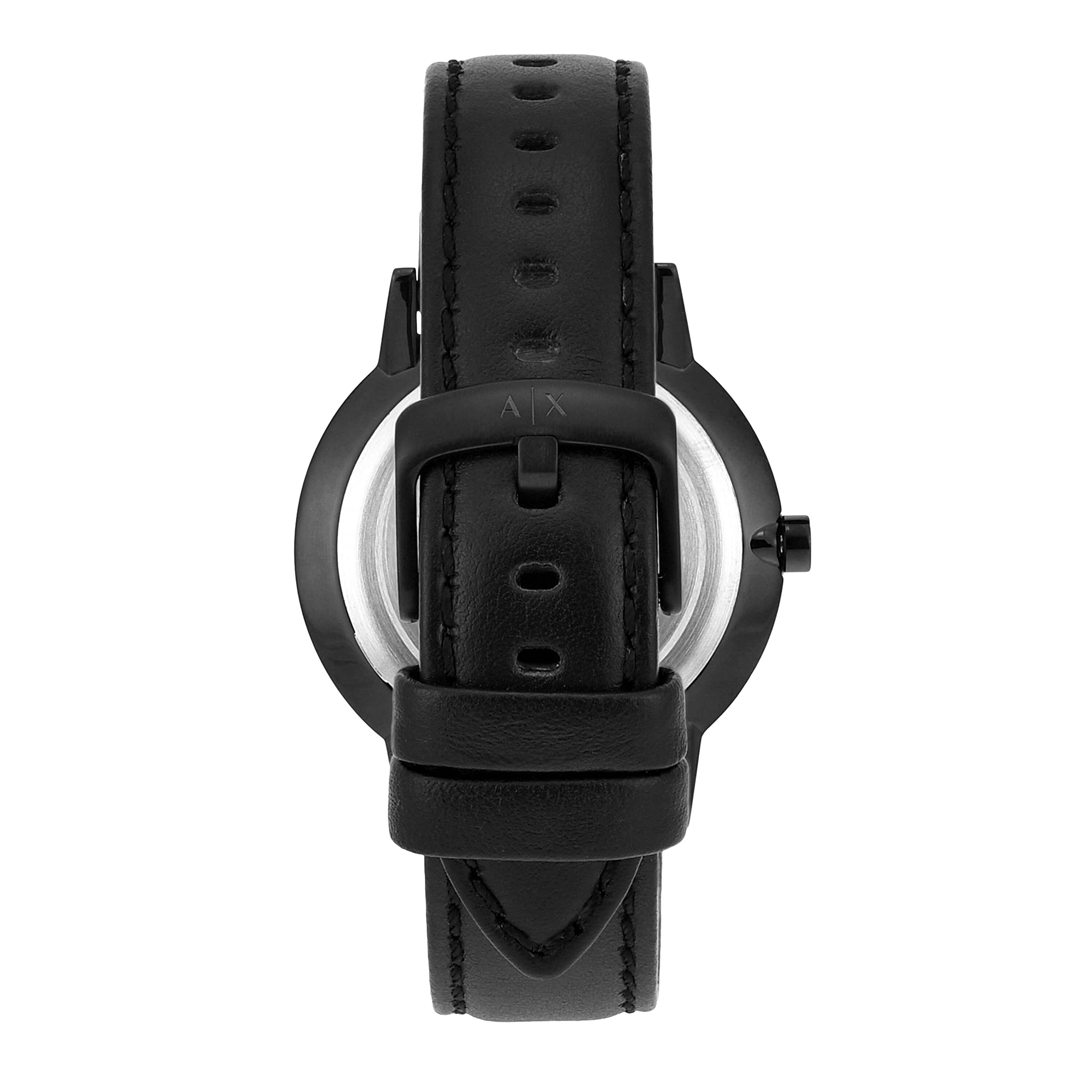 AX Armani Exchange Men's Watch - Stainless Steel or Leather Band, Three-Hand Analog Display - Stylish Dress & Casual Watch for Business, Date Night & Everyday Wear