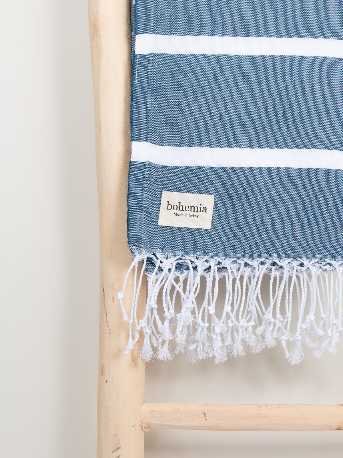 Premium Ibiza Summer Hammam Towel - 100% Cotton Turkish Peshtemal - Indigo Blue Beach Towel for Pool, Spa, Yoga & Travel