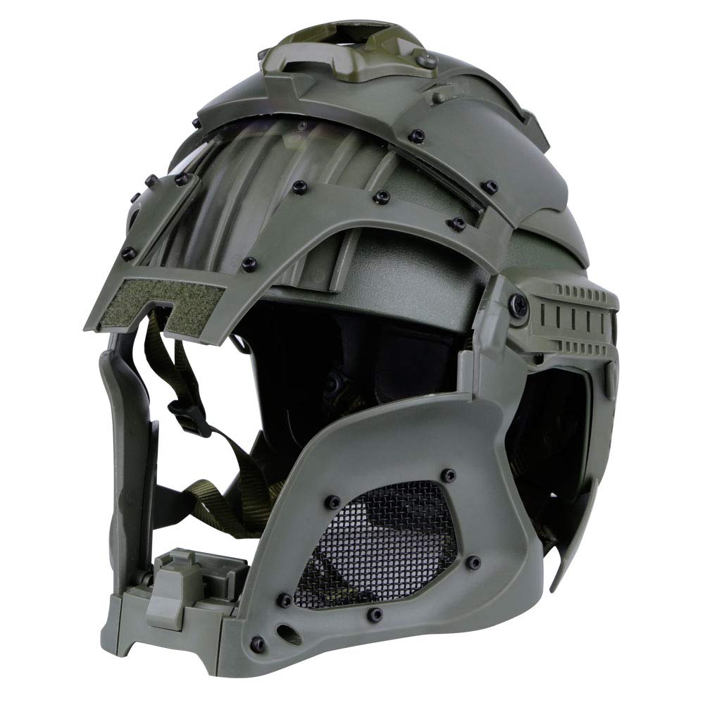 Full Face Airsoft Helmet Mask - Tactical Steel Mesh Paintball Helmet for Wargame & CS Cosplay | Protective Gear for Airsoft, Paintball & Tactical Games