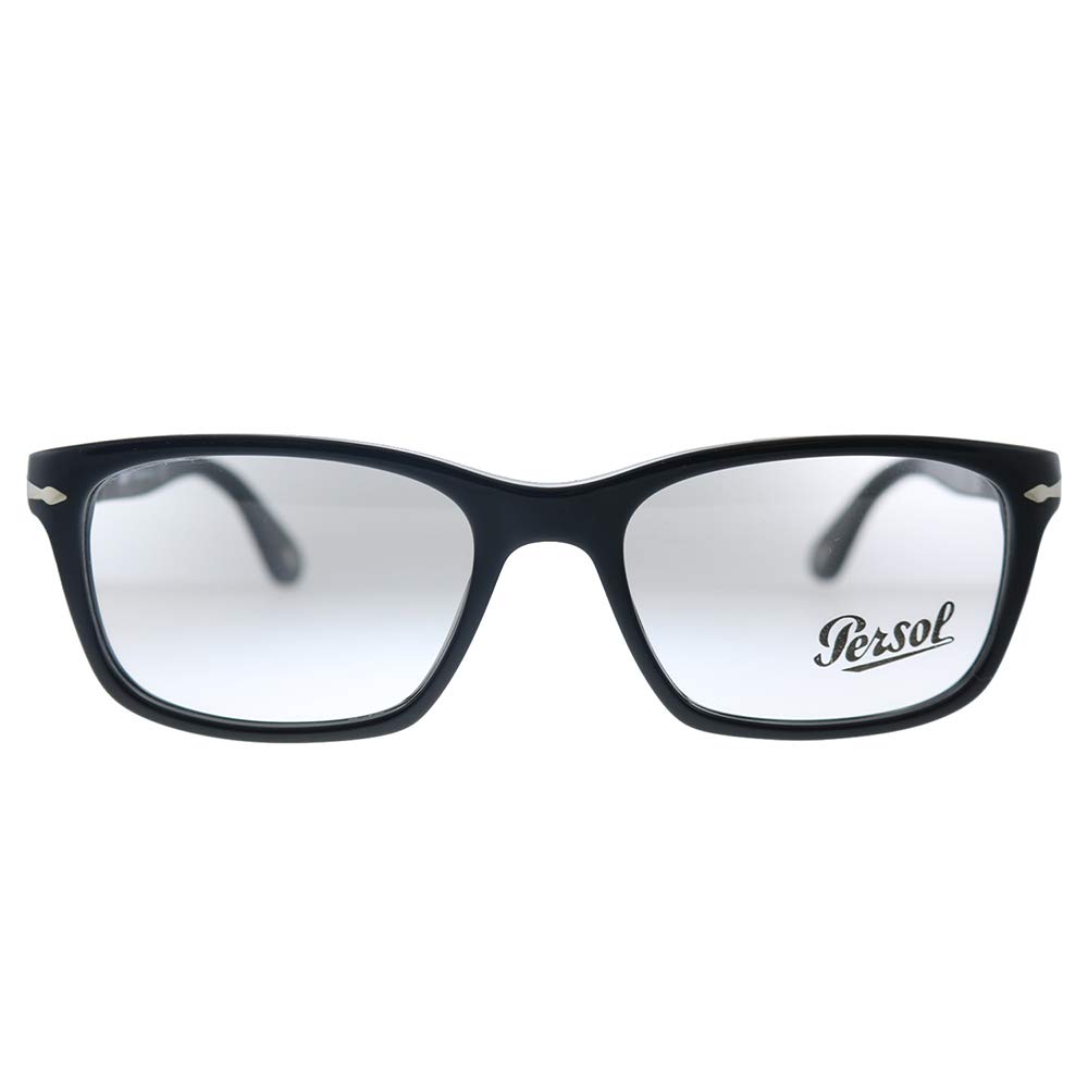 Persol PO 3012V 95 Black Plastic Rectangle Eyeglasses 54mm - Stylish Unisex Sunglasses for Men & Women - Perfect for Driving, Travel & Outdoor Activities