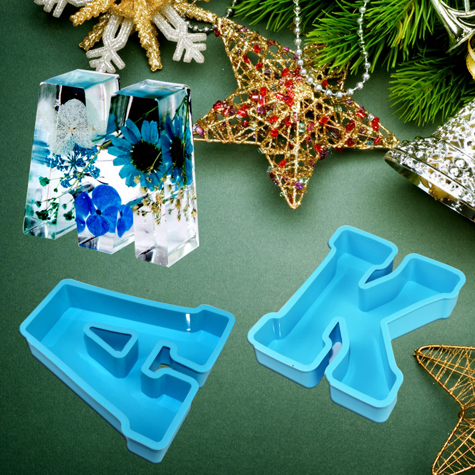 3D Alphabet Silicone Molds - Large Capital Letter D Mold for Resin Casting, DIY Crafts, Home Decor & Party Decorations - Perfect for Epoxy Resin Projects, Cake Decorating & Scrapbooking