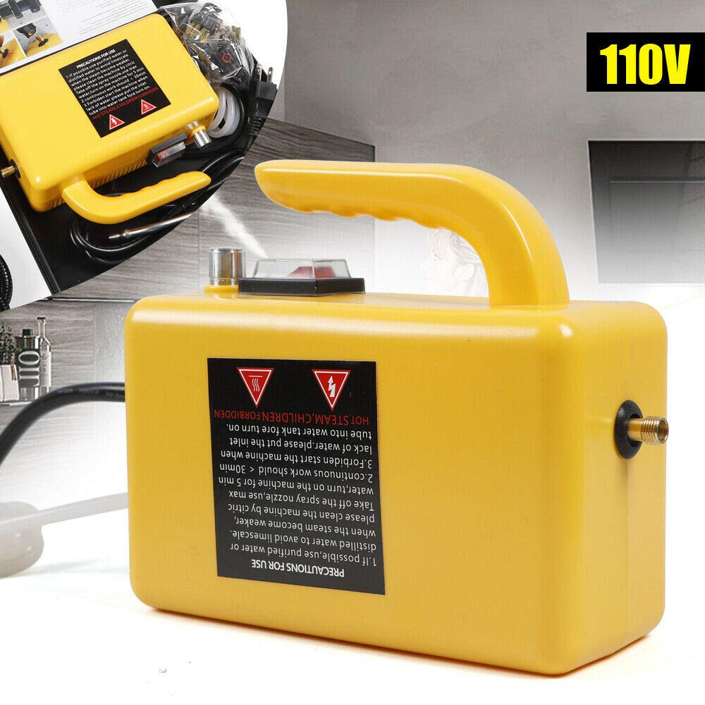 110V 1600W High Temperature Steam Cleaner - Portable Pressure Washer for Home & Commercial Use | Handheld Steam Mop for Floors, Cars, Kitchens & Bathrooms | >100℃ Hot Steam Cleaning Machine