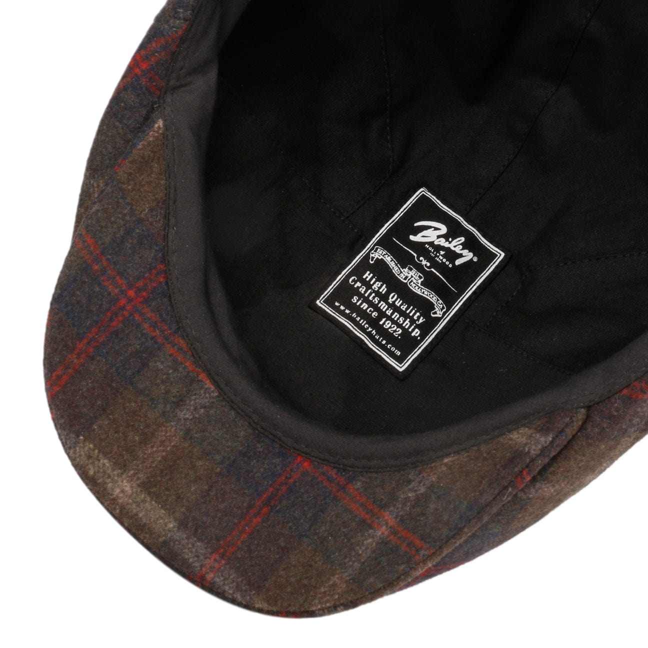 Bailey 1922 Groves Check Flat Cap - Classic Wool Men's Hat for Casual Wear & Outdoor Activities