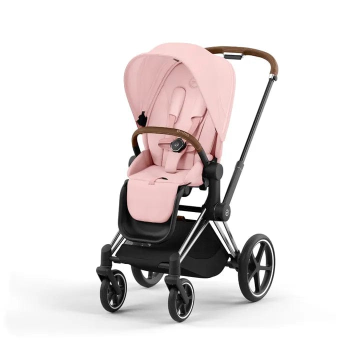 Cybex Priam 4 Complete Stroller - Luxury Chrome/Brown Baby Stroller with All-Wheel Suspension | Perfect for City Walks, Travel & Everyday Use