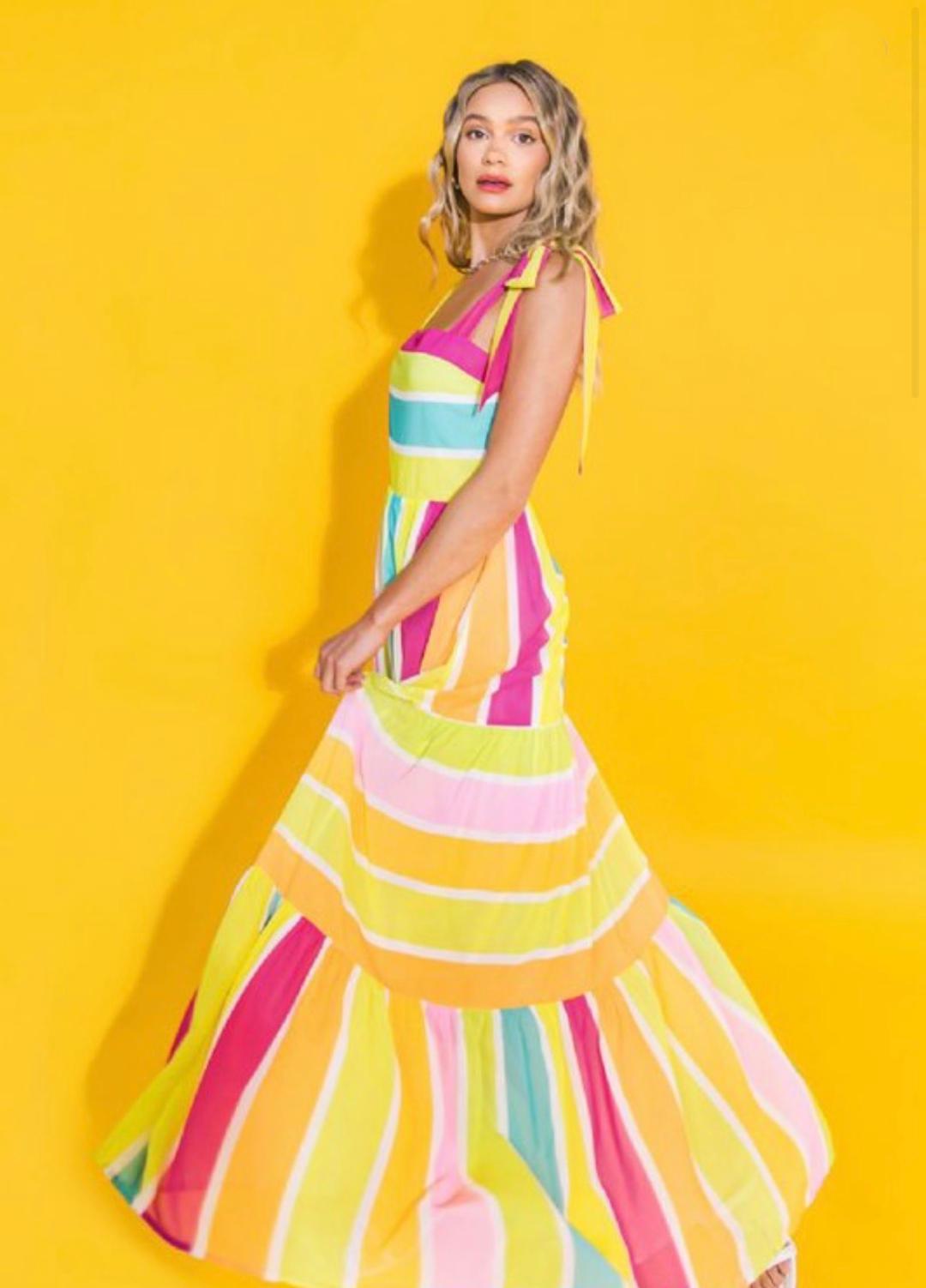 Sunni Days Maxi Dress - Flowy Summer Beach Dress for Women | Perfect for Vacations, Weddings & Outdoor Parties